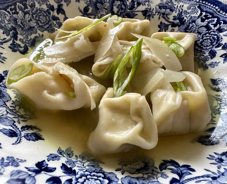 Tortellini with Goat Cheese & Scallions