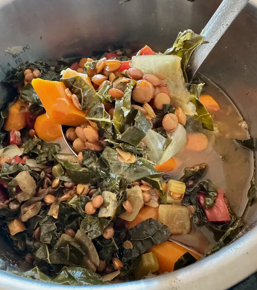 Crockpot Lentil-Kale Soup