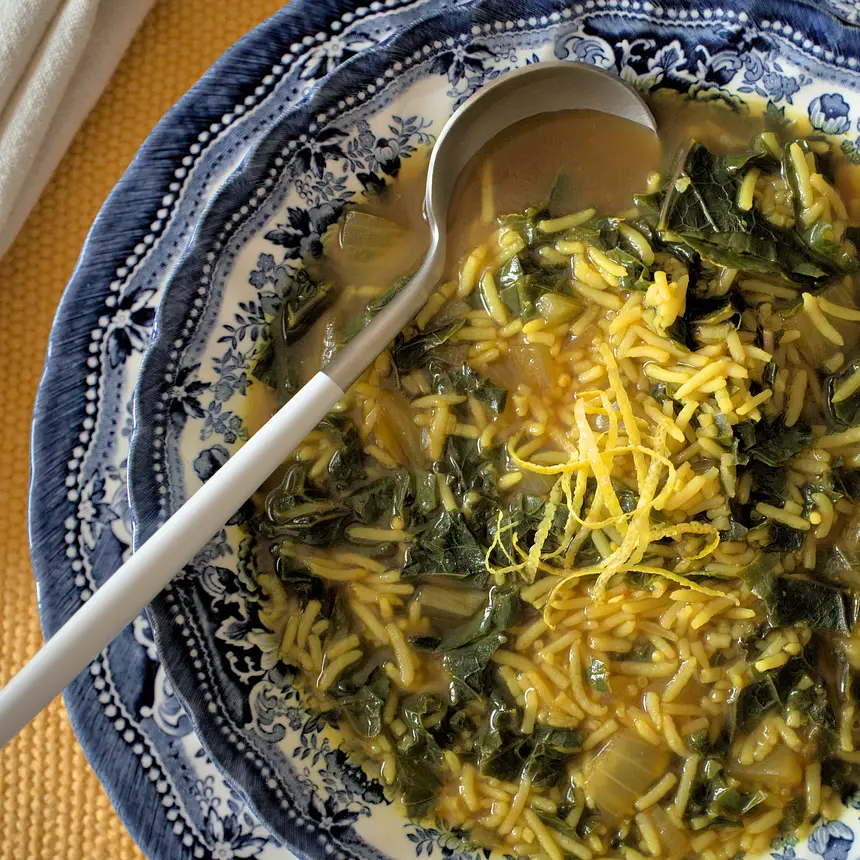 Quick Lemon Rice Soup