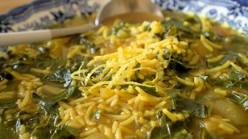 Quick Lemon Rice Soup