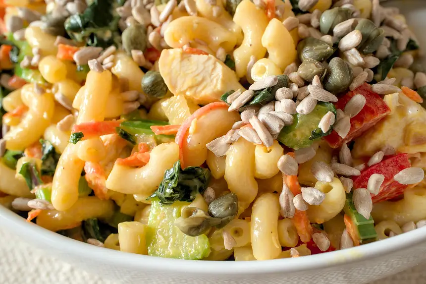 Confetti Macaroni No-Bake Casserole