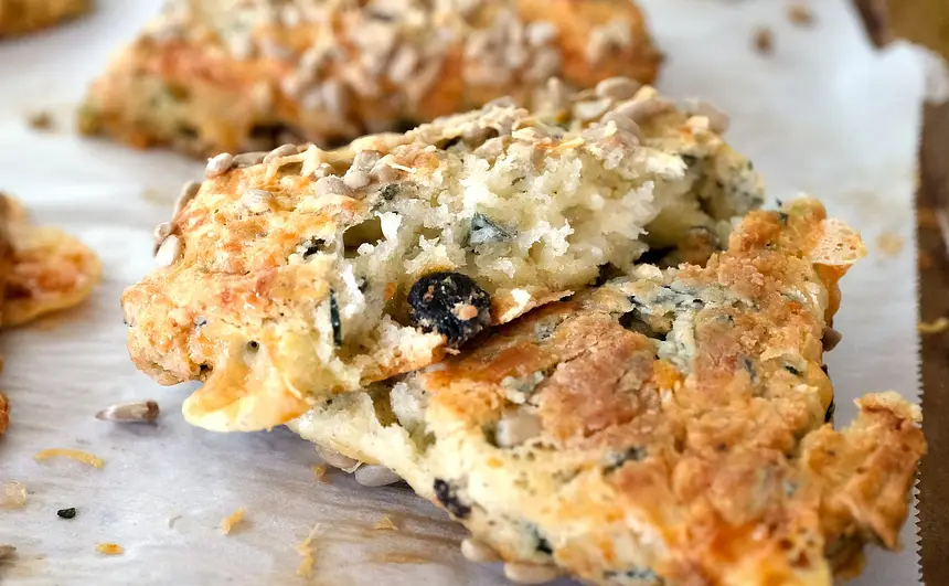 Kale and Two Cheese Scones