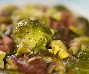 Caramelized Brussels Sprouts with Pistachios