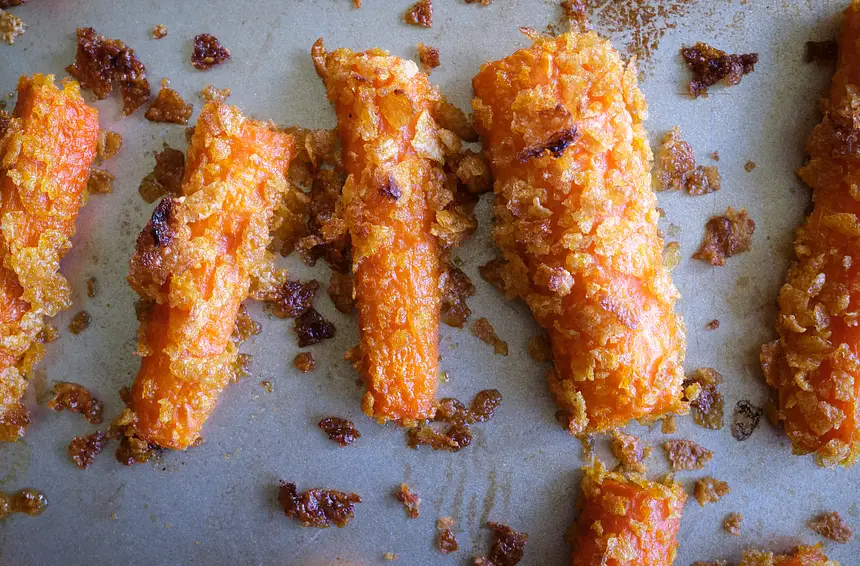 Crispy Cornflake Roasted Carrots