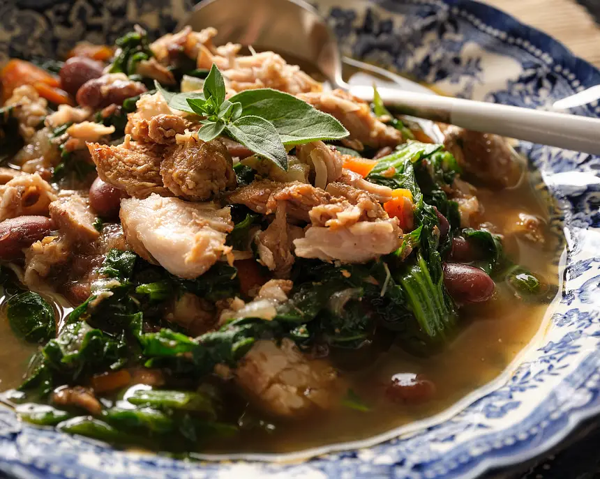 Escarole, Beans & Pork Ribs Soup