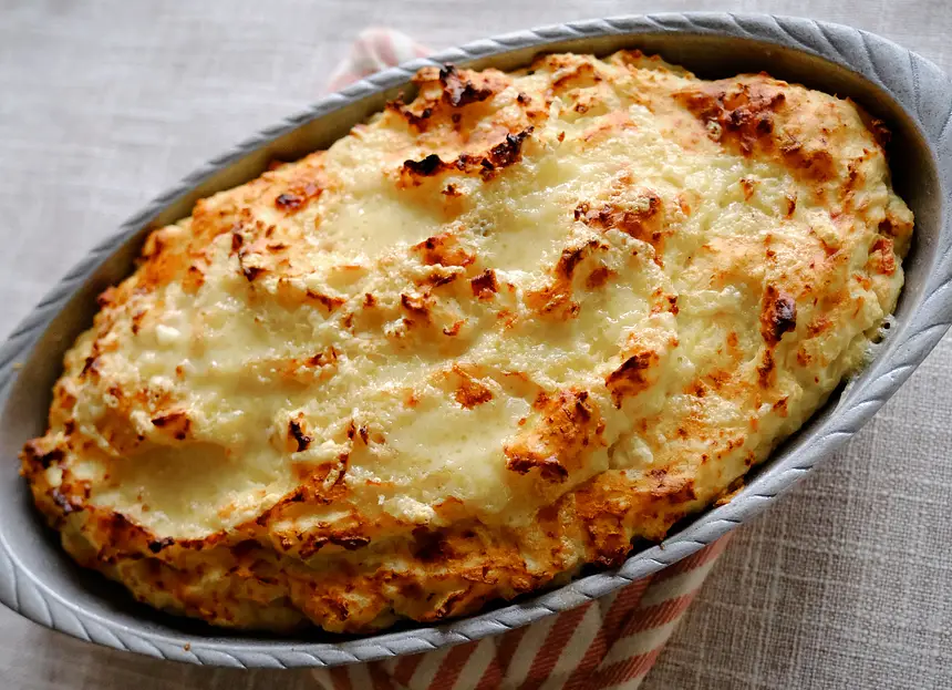 Golden Gruyère Cauliflower-Potato Casserole