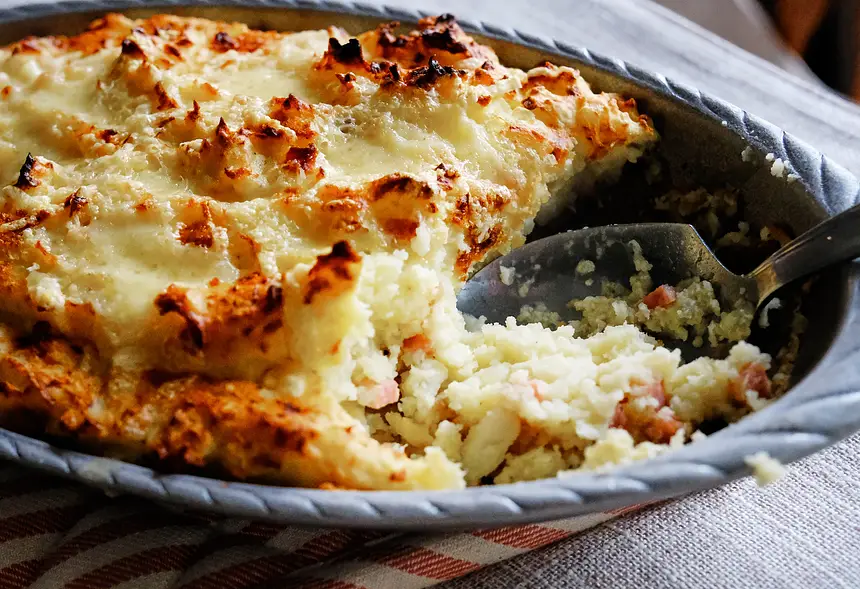 Golden Gruyère Cauliflower-Potato Casserole