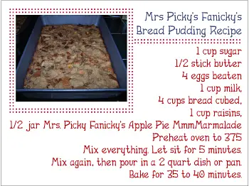 Mrs Picky Fanicky's Bread Pudding