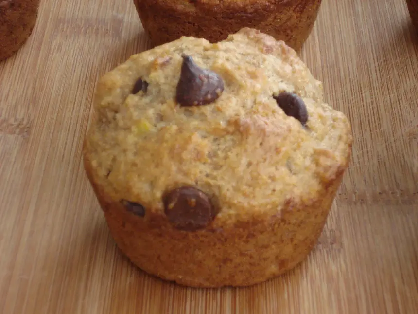Snacky Banana Chocolate Chip Muffins