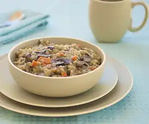 Barley Mushroom Soup (Vegan)