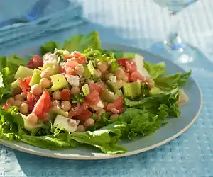 15 Minute Greek Garbanzo Bean Salad