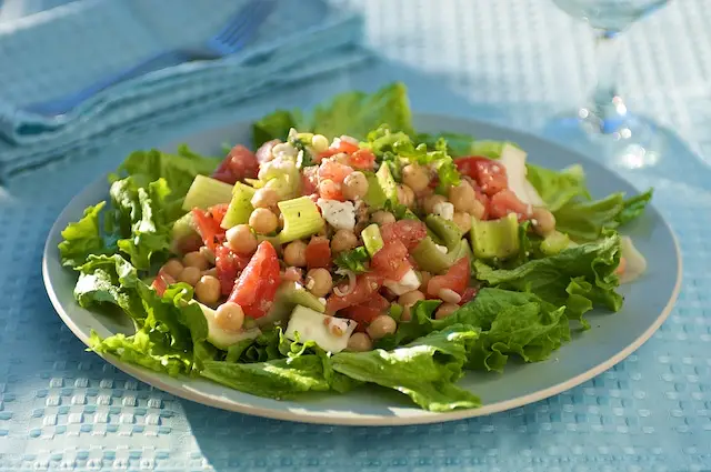 15 Minute Greek Garbanzo Bean Salad