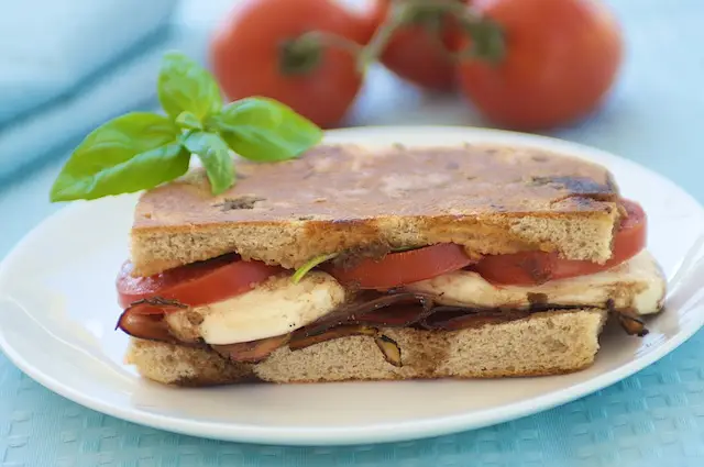 Italian Prosciutto, Fresh Mozzarella, Tomato, & Basil Panini