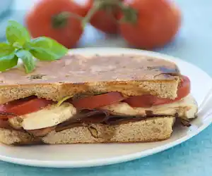 Italian Prosciutto, Fresh Mozzarella, Tomato, & Basil Panini