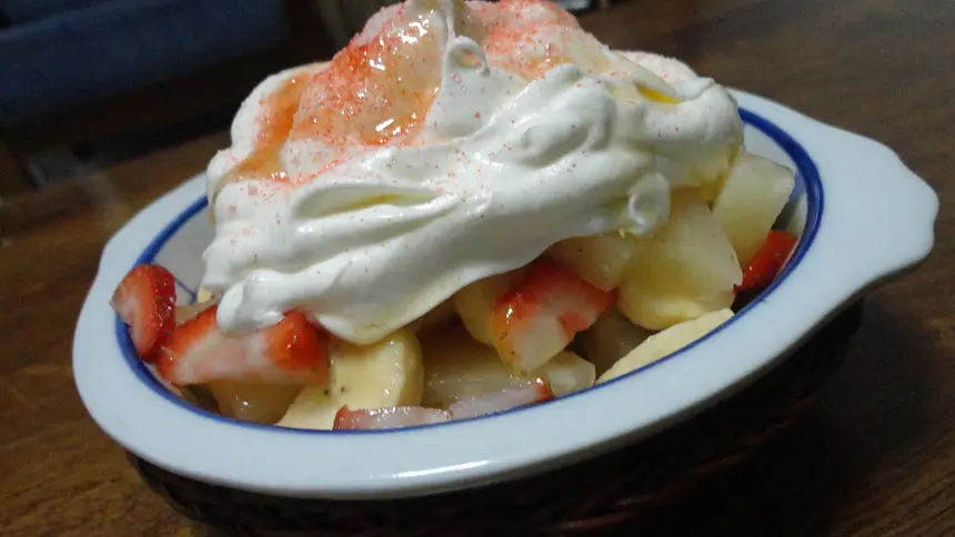 Fruit Salad with Cream