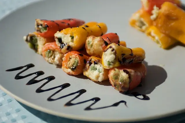 Ricotta Stuffed Sweet Baby Peppers-Vegetarian Version