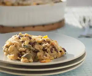 Cheesy Black Bean Enchilada Casserole
