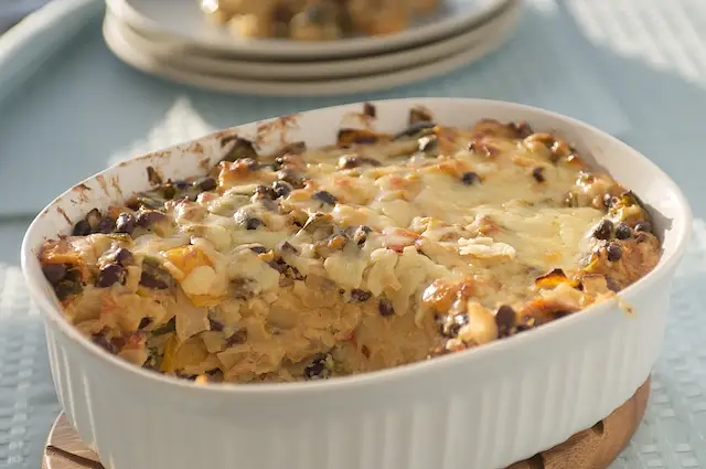 Cheesy Black Bean Enchilada Casserole