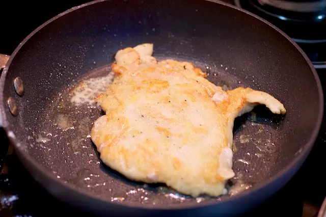 Brown the chicken breast in the skillet