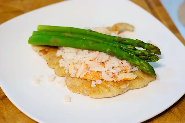 Top with 3 crunchy asparagus spears, lovely!