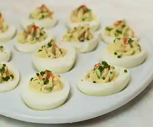Chive Tarragon Deviled Eggs-Easter