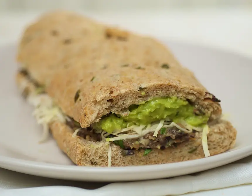 Easy Black Bean & Avocado Sandwich