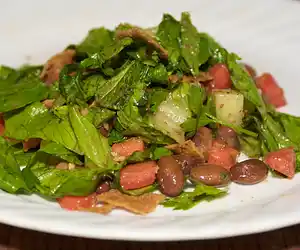 Toasted Pita & Pinto Bean Salad