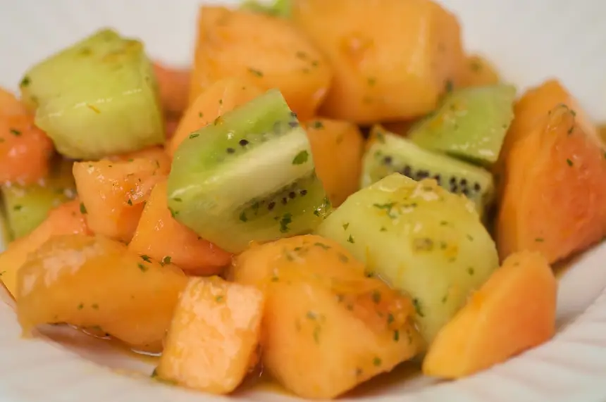 Mixed Fruit Salad with Citrus Mint Dressing