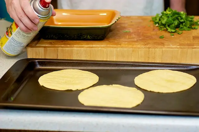 Softening the corn tortillas
