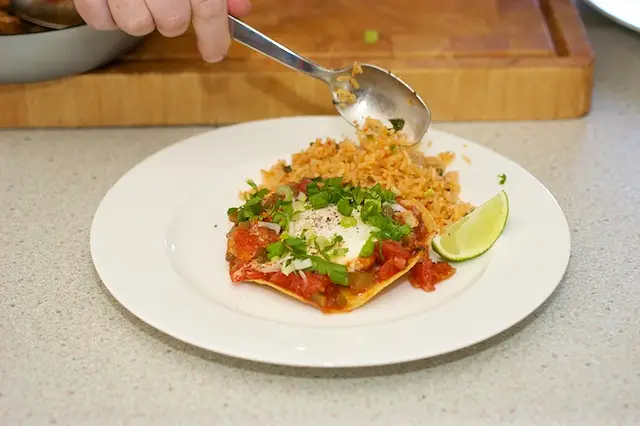 Add some perfect Mexican rice on the side