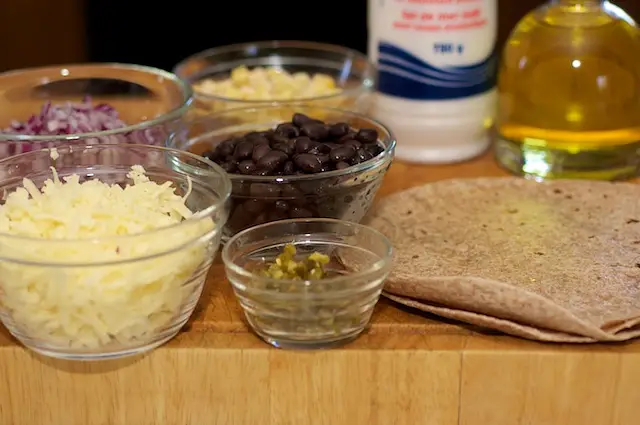 Cheesy Corn & Black Bean Quesadillas