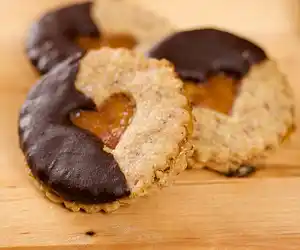 Almond Apricot & Chocolate Sandwich Cookies
