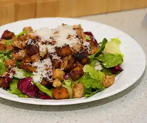 Caesar Salad with Roasted Tofu