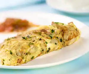 Potato Ham & Herb Omelette