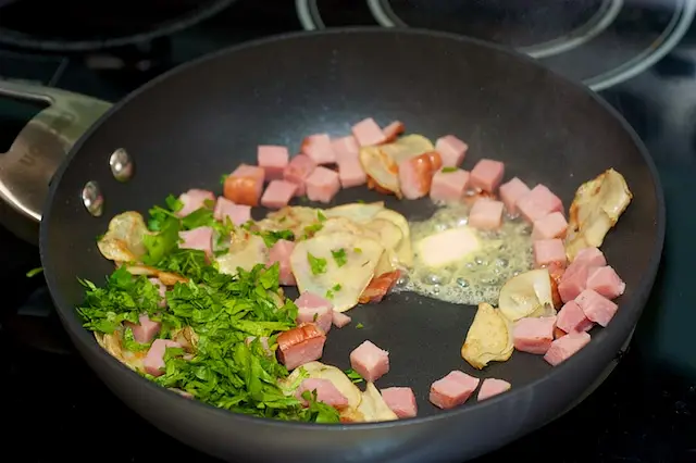 And the parsley and the remaining butter