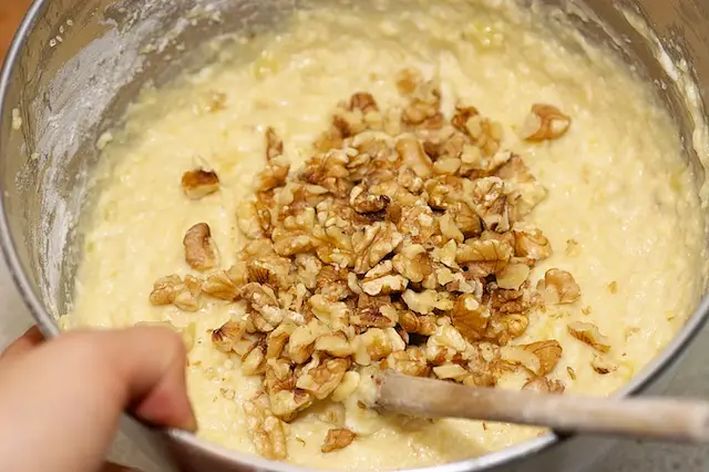 Add the walnuts...