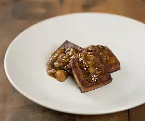 Roasted Tofu With Oyster Mushroom Gravy