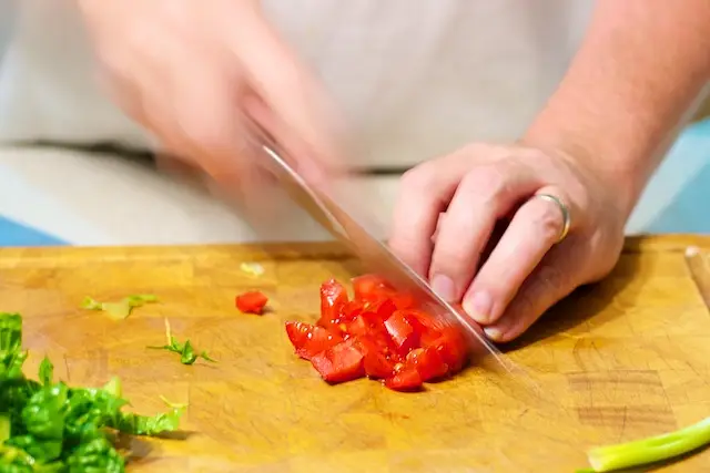 ...and dice the tomatoes