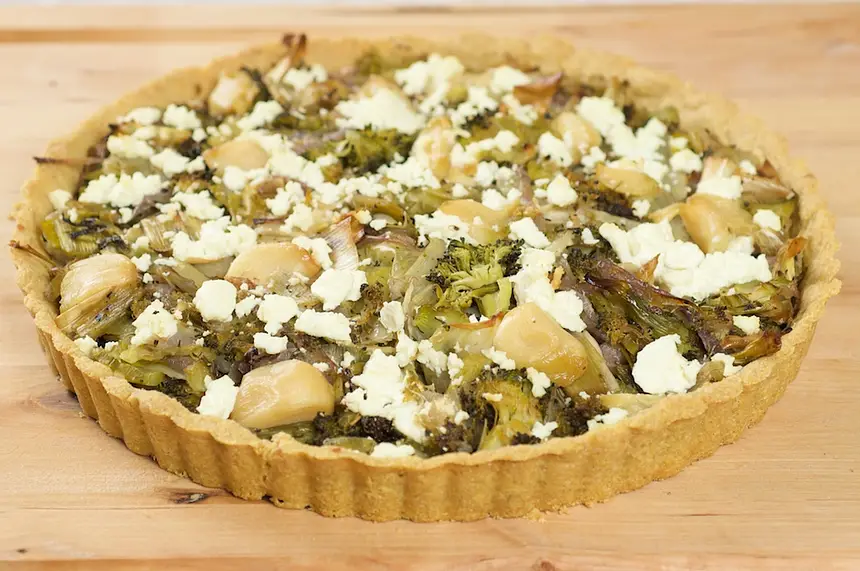 Cheesy Roasted Vegetable Tart