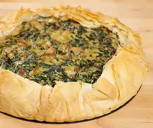 Phyllo Spinach, Sun-dried Tomato & Ricotta Cheese Tart