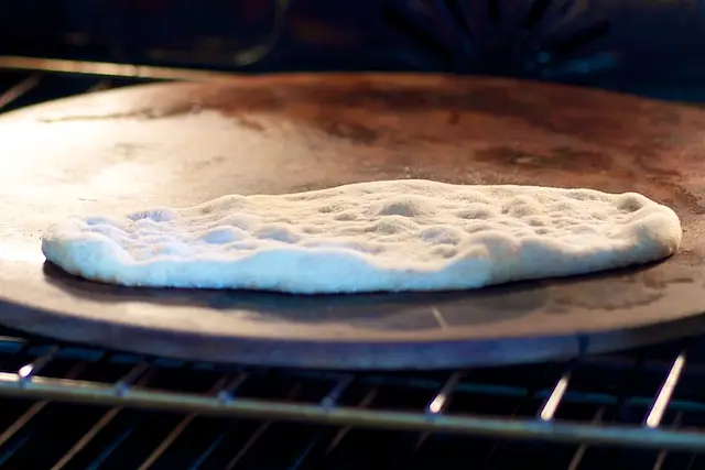 Bake for 4 ½ minutes to 5 minutes, it just starts reacting...