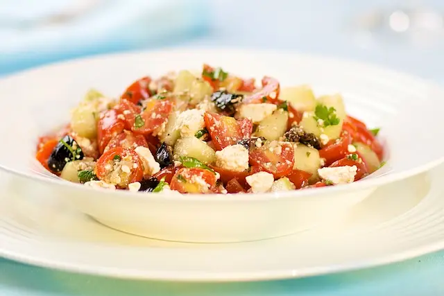 Cherry Tomato, Cucumber, Black Olives & Feta Salad