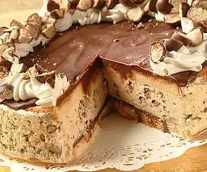 Frozen Chocolate Cappuccino Crunch Cake