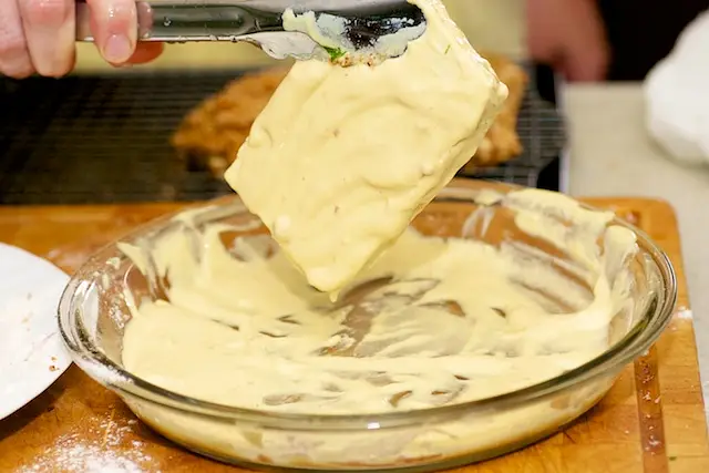 Coat with the batter...