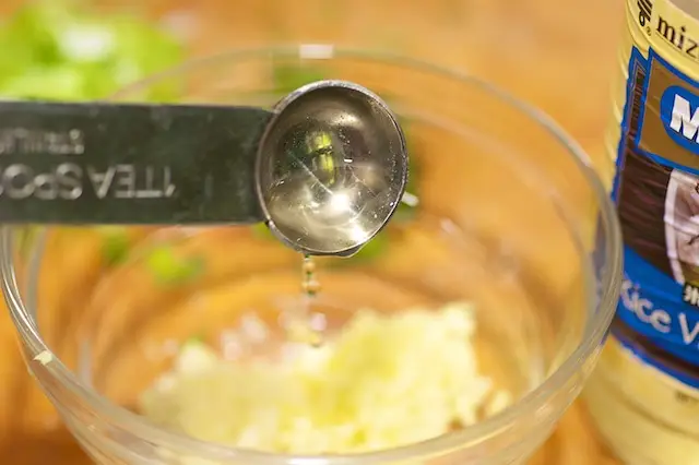 Add 2 teaspoons of rice wine vinegar.
