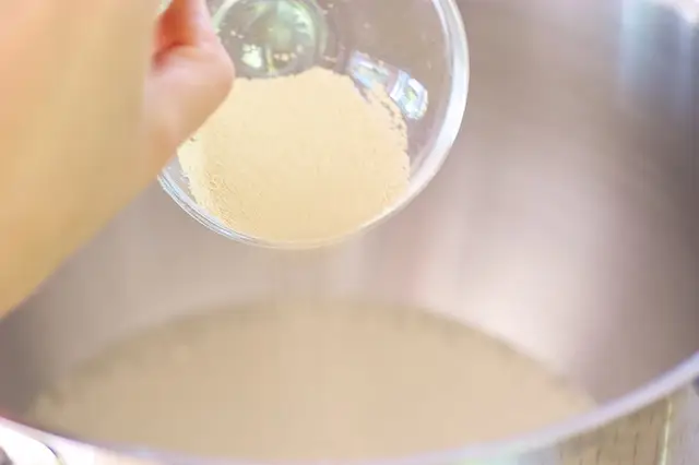 Add 1 ½ tablespoons of yeast.