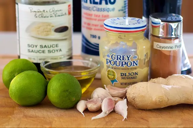 The ingredients we need to make the marinate.