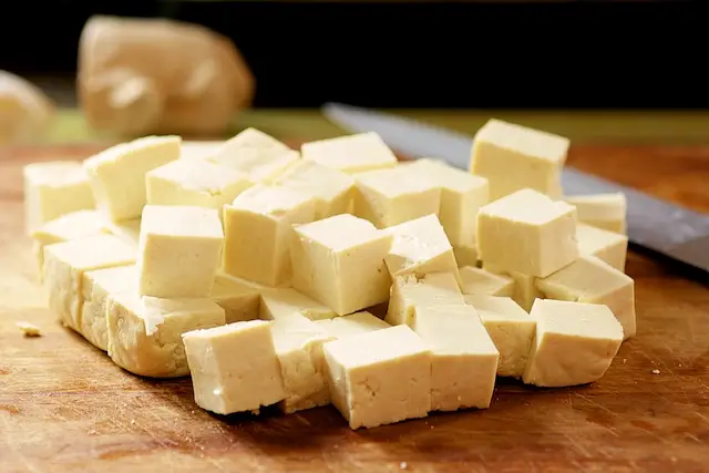 Cut into 1-inch cubes and place into a medium or large bowl.