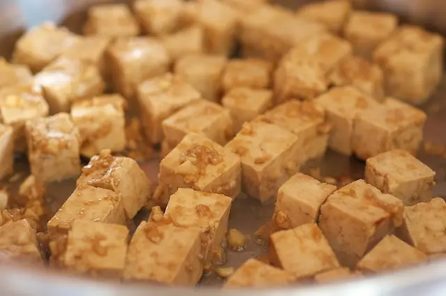 Brown the tofu.