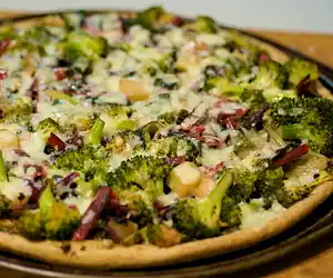 Cheesy Green Garden Pizza